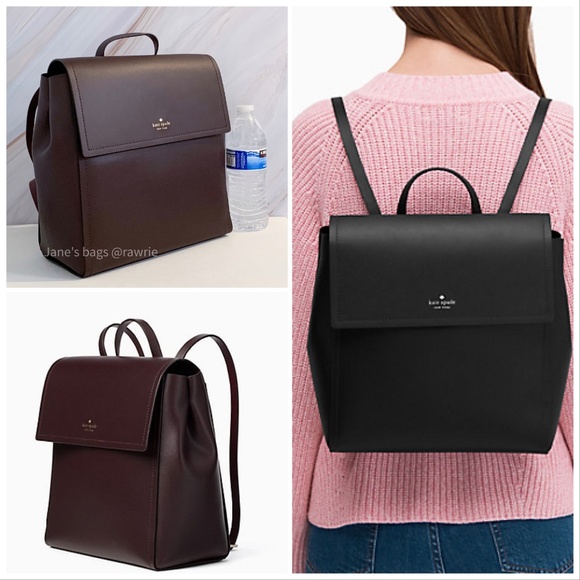 WEEKEND SALE New Kate Spade Smooth Leather Backpack Wine Brown - Picture 2 of 4